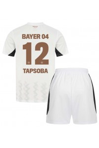 Bayer Leverkusen Edmond Tapsoba #12 Babytruitje Uit tenue Kind 2024-25 Korte Mouw (+ Korte broeken)